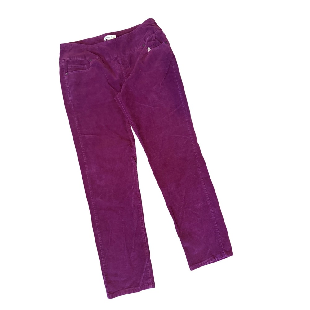 Coldwater Creek Women's Corduroy Purple Pants 5 Pockets Size 12